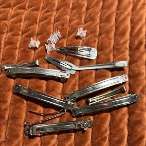 DIY Silver hair clips